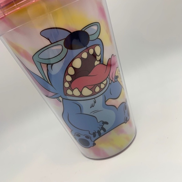 Disney Lilo and Stitch Ice Cream Swirl Acrylic Cup with Lid & Straw - Picture 5 of 13